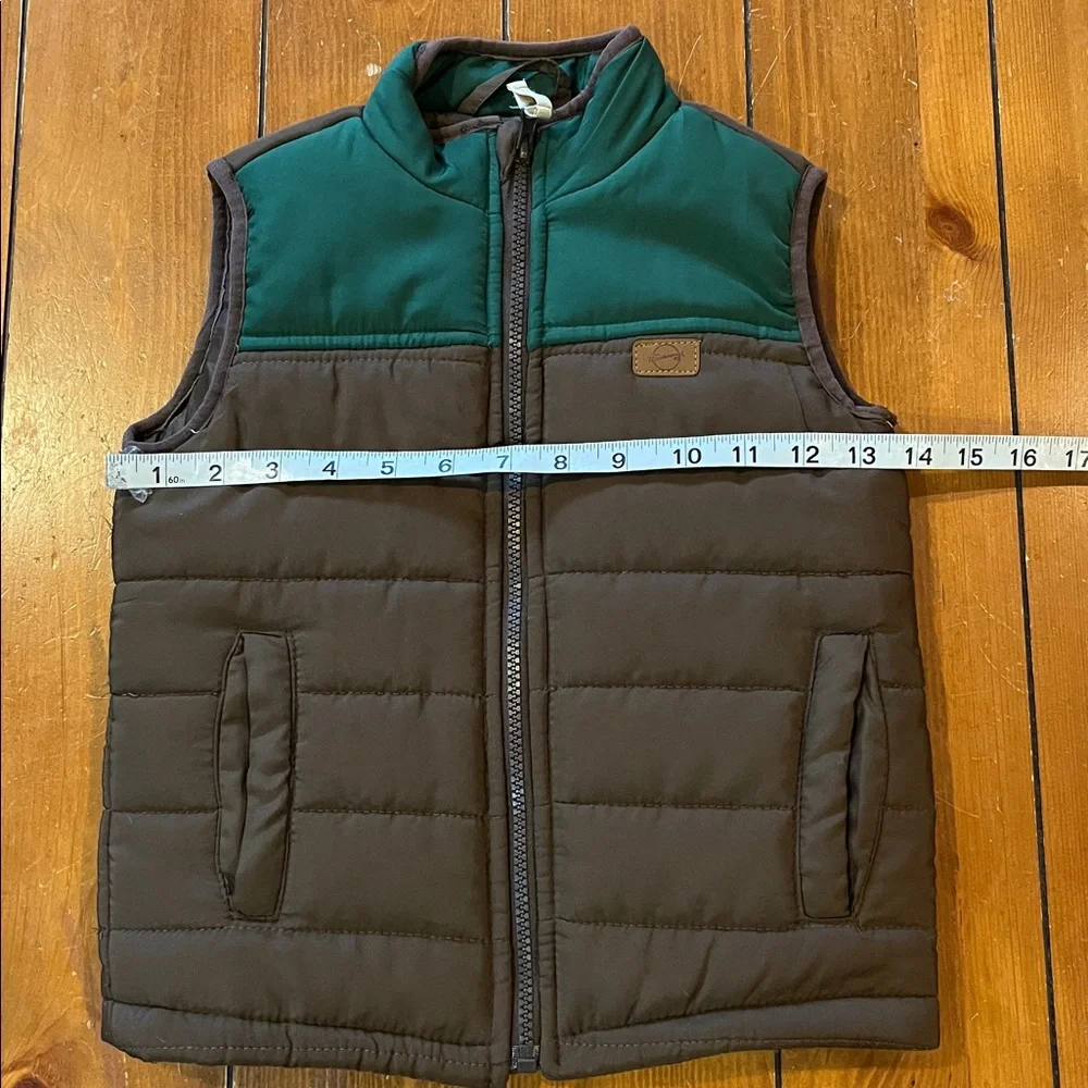 Weatherproof Vintage Puffer Vest Green Grey Boys Size 4T